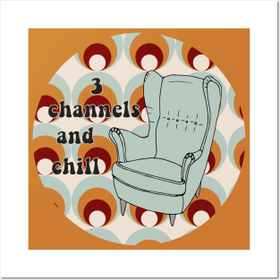 3 Channels And Chill Armchair Pattern Posters and Art